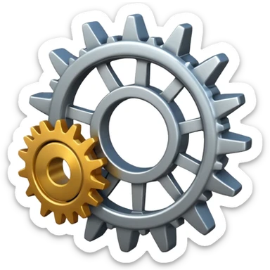 Pignon de mécanique et couronne w porte satellite w planétaire  sticker