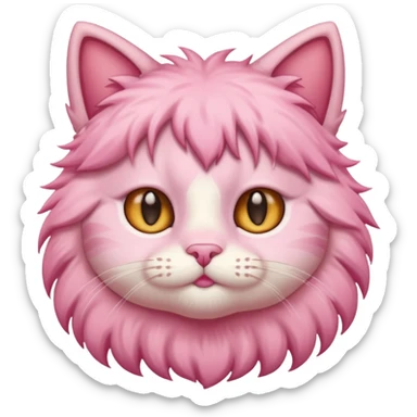 cute pink cat in cutecore sticker