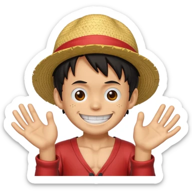 Make luffy emoji sticker