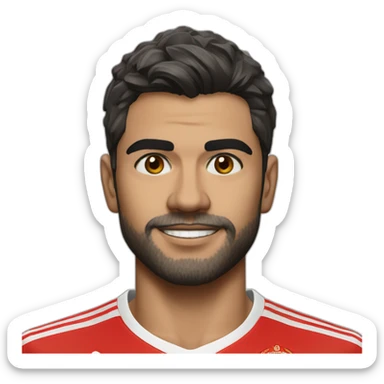João Neves realistic with Benfica jersey  sticker