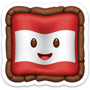 Make a Indonesian flag with poop in the middle sticker