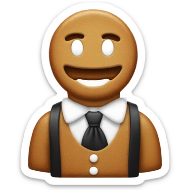 The monopoly man as a gingerbread man  sticker