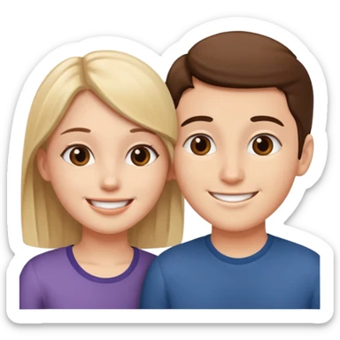 two friends meet each other and they re looking at each other sticker