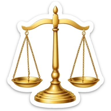 Scales of justice sticker