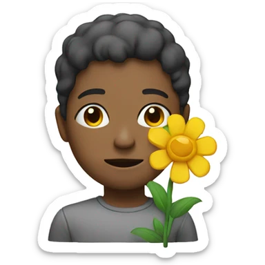 🥹 without tears, giving flowers  sticker