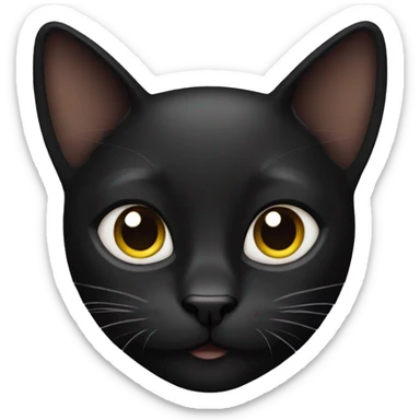 Black cat sticker