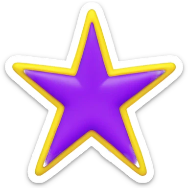 neon yellow star  sticker