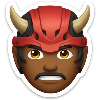 devil samurai sticker