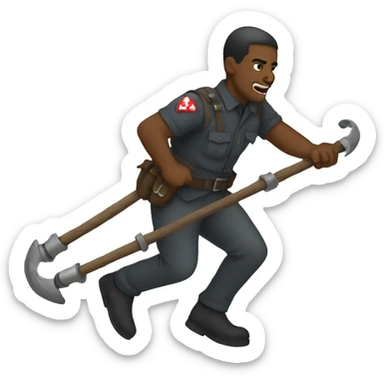 guard dragging away someone dnd sticker