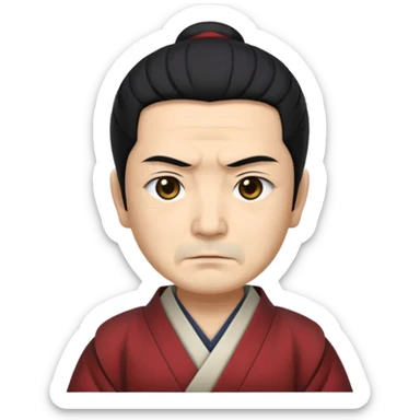 Japanese Castle Lord, old, half body sticker