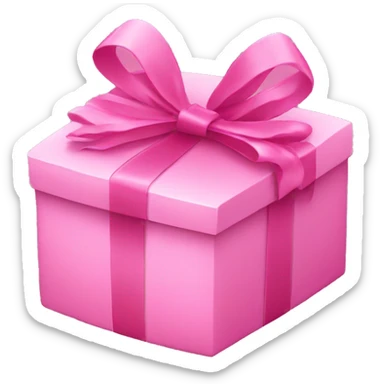 Pink gift box sticker