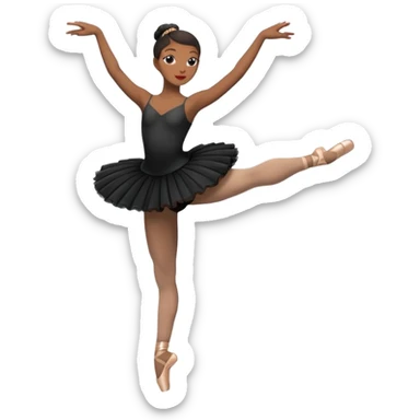 full body balet with black tutu sticker