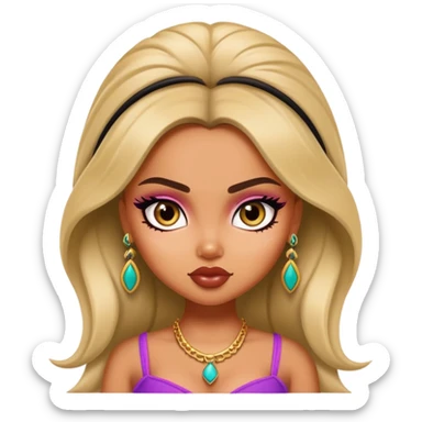 pretty bratz baddie, olive skin, exotic sticker