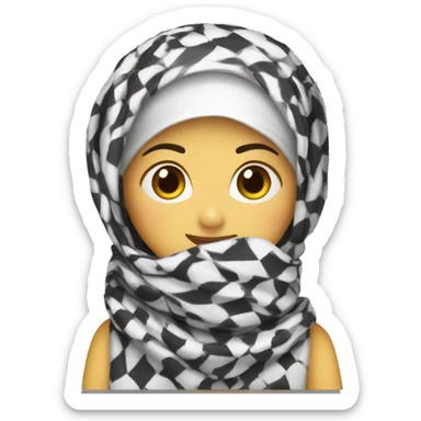 Keffiyeh girl sticker