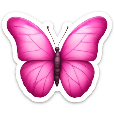 Butterfly hearts pink sticker