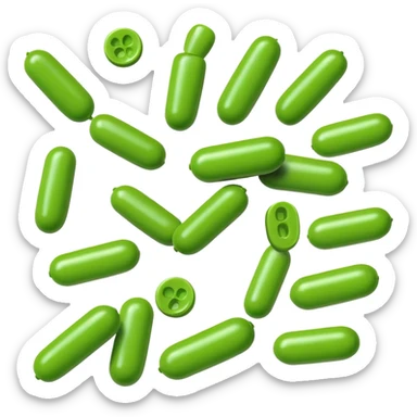 Simple stack of green Skittles candies sticker