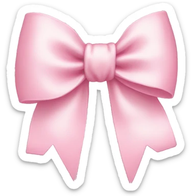 light pink bow sticker