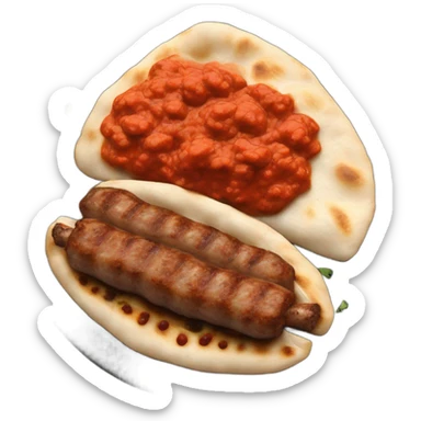 Bosnian national dish cevapi sticker
