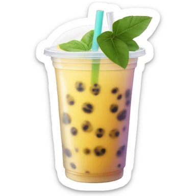  passion fruit bubble tea  sticker