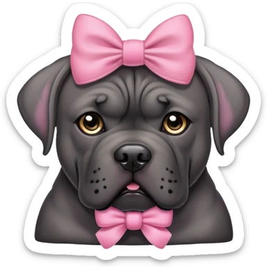 cane corso pink bow sticker