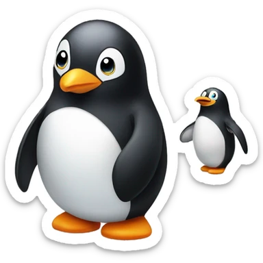 Cute pinguin sticker