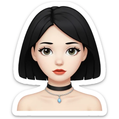 only goth black white choker , remove background  sticker