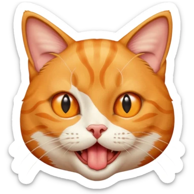chat qui tire la langue sticker