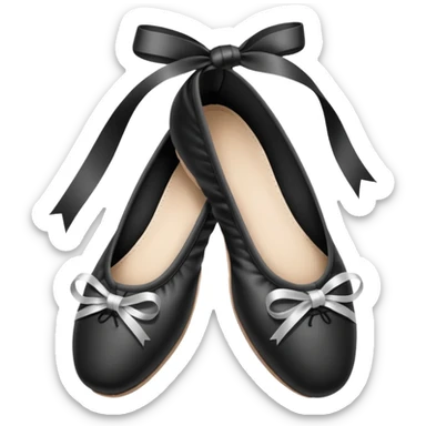 Ballet shoes black and white  sticker