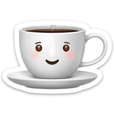 coffee cup with steam sticker