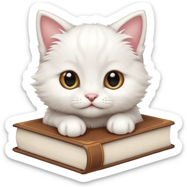 preciso de um livro com um gatinho na capa sticker