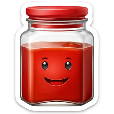 chilli bean sauce in a short wide neck square jar sticker