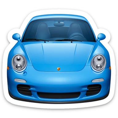 2004 blue porsche carrera with eyes sticker