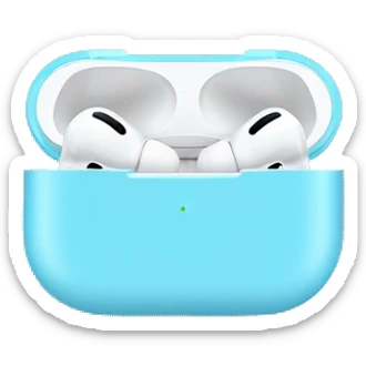 Light blue AirPod pros case sticker