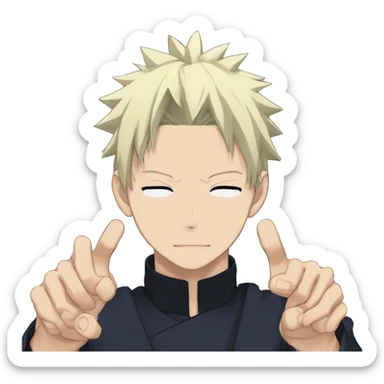 Jujutsu Kaisen Satoru Gojo Domain Expansion Hand Sign sticker
