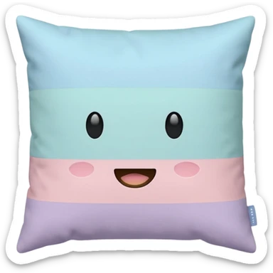 pillow pastel colors without faces sticker