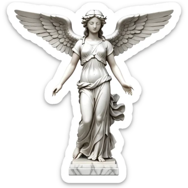 Winged Victory of Samothrace statue sticker