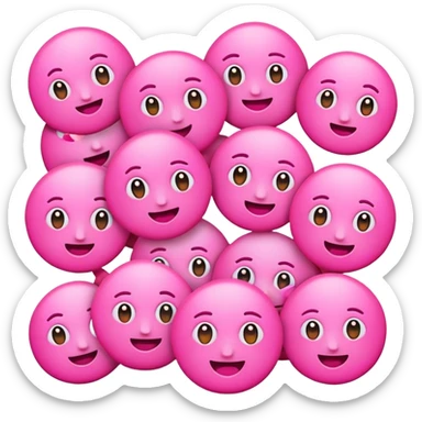 pink emojis sticker