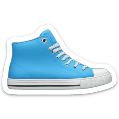 A pair of blue high-top sneakers sticker