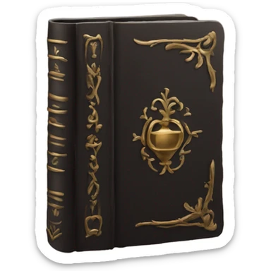 luxury dark book sticker