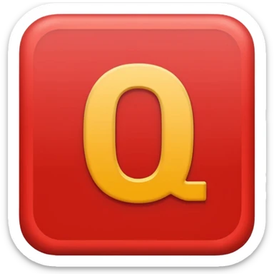 Letters “due” on a red square  sticker