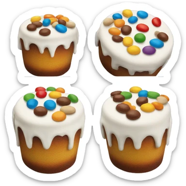 M&M cake sticker