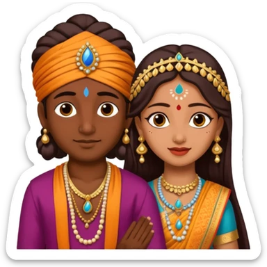 Krishna radha sticker