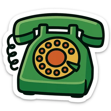green phone sticker