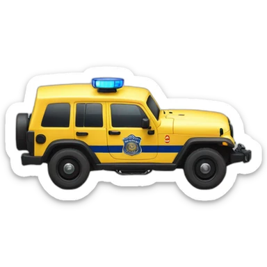 jeep police car sticker