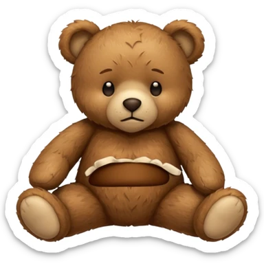Sleepy teddy bear sticker