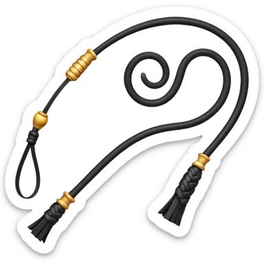 a whip, emoji style sticker