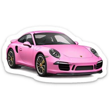 Pink Porsche 911 ￼ sticker