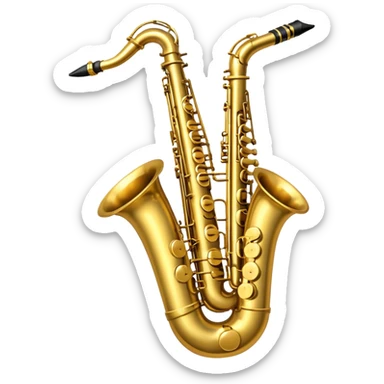An emoji of a baritone saxophone sticker