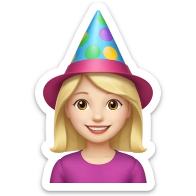 party hatted girl sticker