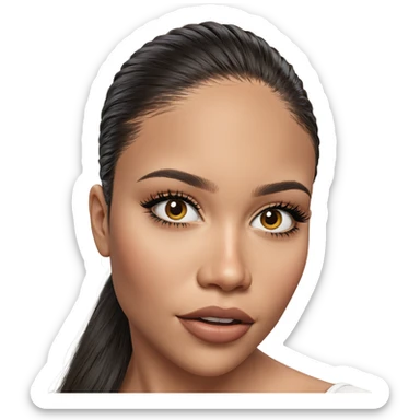 realistic portrait of girl sticker